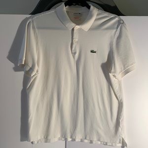 LACOSTE size 6 Large white polo